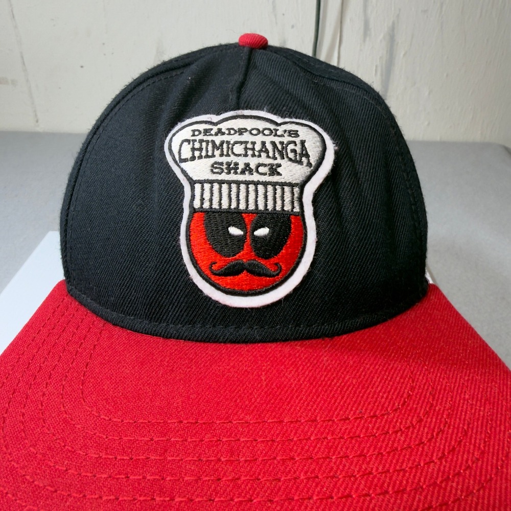Marvel‎ Deadpool Chimichanga Shack Baseball Cap Black Red One Size Fits Most